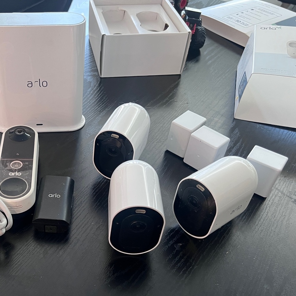 White Security Camera System